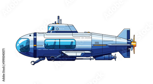 Modern submarine with advanced technology for underwater exploration