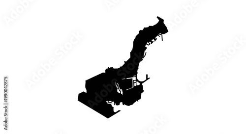 Industrial construction excavator machinery black silhouette vector