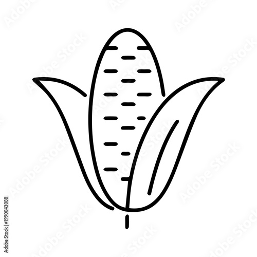 Corn on the cob icon isolated on a white background