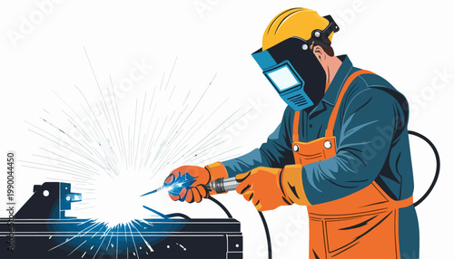welder at work in the factory