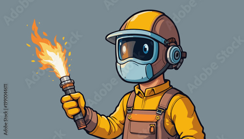 welder working in the factory