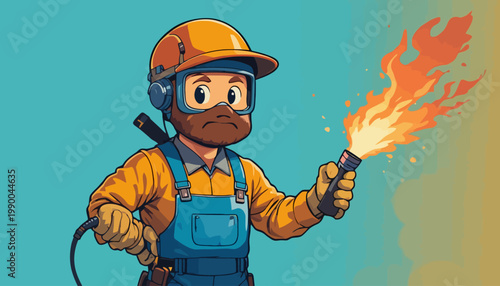 welder working in the factory