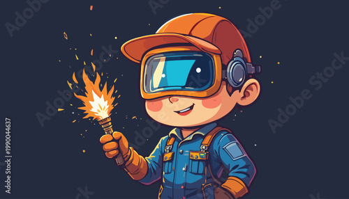 welder working in the factory