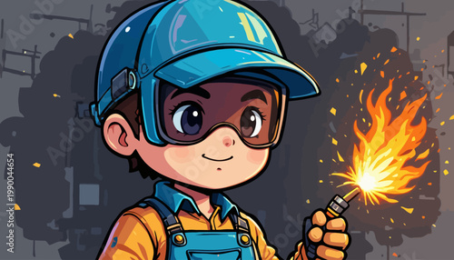 welder working in the factory