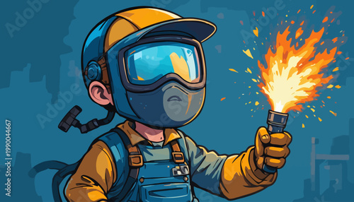 welder working in the factory