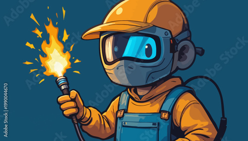 welder working in the factory