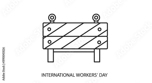 International Workers Day Barricade Illustration.