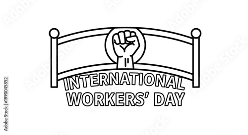 International Workers Day Labor Emblem.