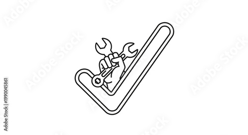 Mechanic with tools on clipboard.