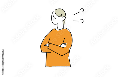 腕組みをして憤慨している様子の女性