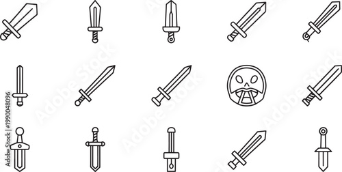 Black and white of various tools and utensils wrench