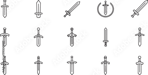 Black and white of various tools and utensils hammer