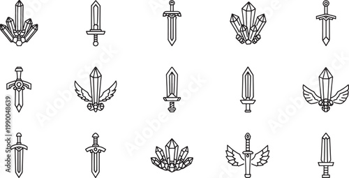 Black and white of decorative candlesticks and candelabras
