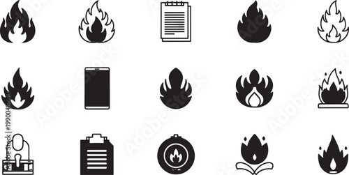 Black and white of food, drinks, and cooking utensils