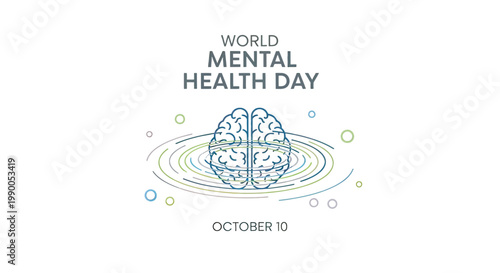 Human Brain Illustration for Mental Health Awareness 1.
