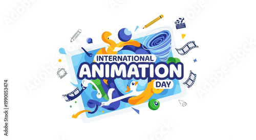 International Animation Day Celebration Elements 1.