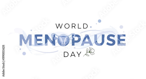 Menopause Day Text with Female Symbol.