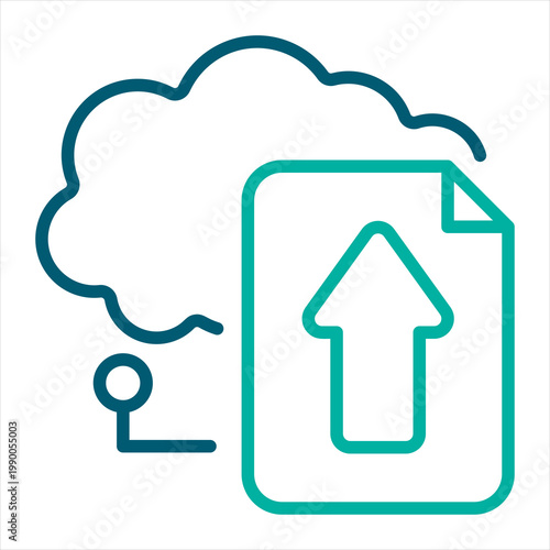 Backup Single Icon Line Color