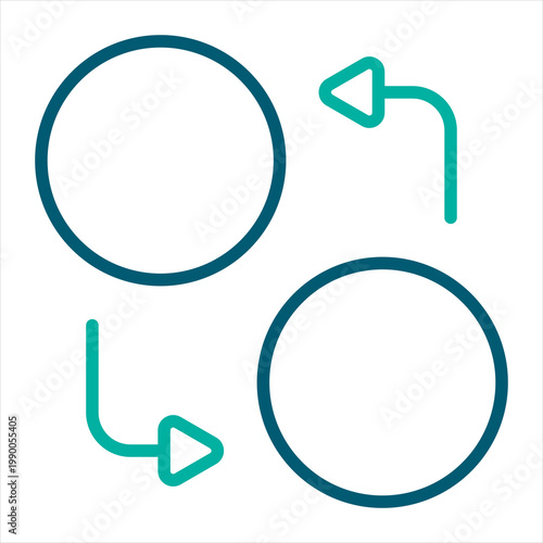 Migration Single Icon Line Color