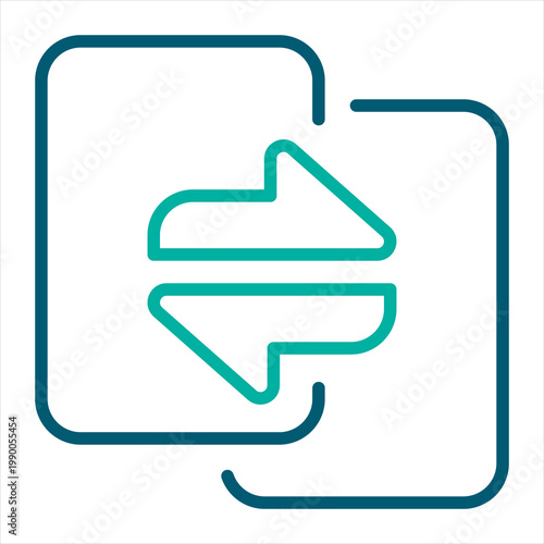 Replication Single Icon Line Color