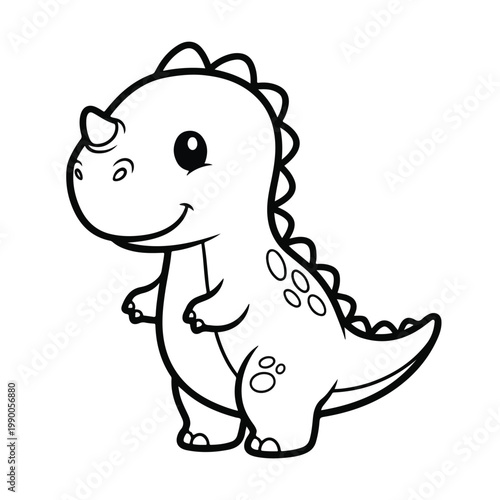 Cute Dino Cartoon Walking Character