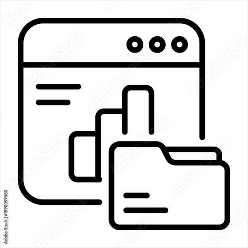 Dataset Single Icon Line Black