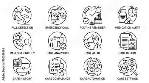 Medical Care Icons and Symbols.