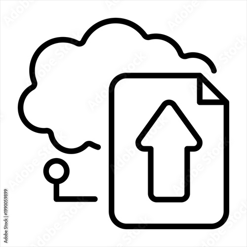 Backup Single Icon Line Black