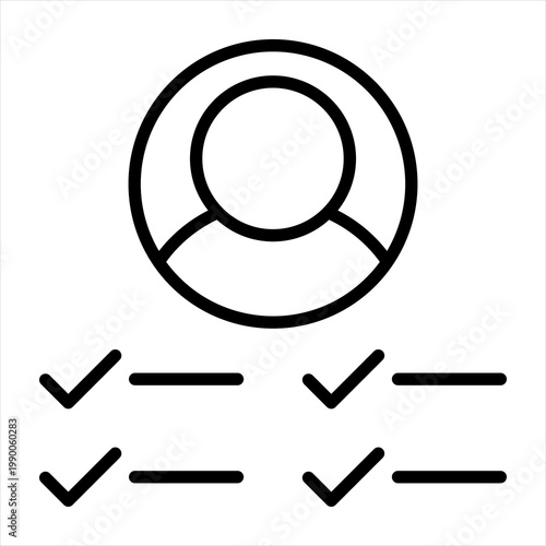 Authorization Single Icon Line Black