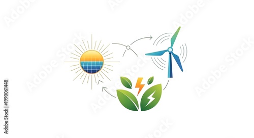 Eco friendly sustainable energy concept.