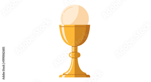 Golden Chalice with Host - Christian Communion Symbol