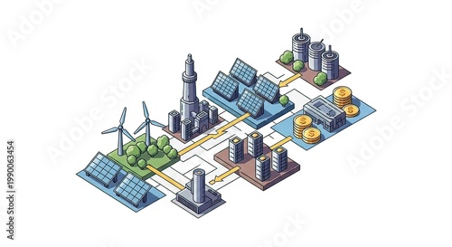 Sustainable City Infrastructure with Renewable Energy.