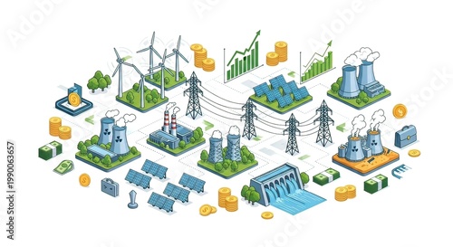 Sustainable Energy Infrastructure Industrial Concept 1.