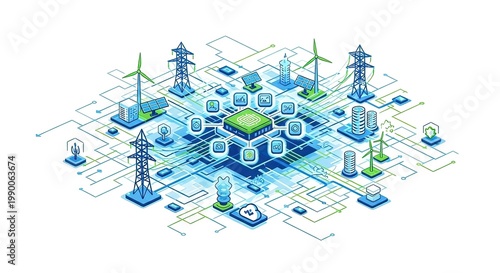 Sustainable energy technology infrastructure network.