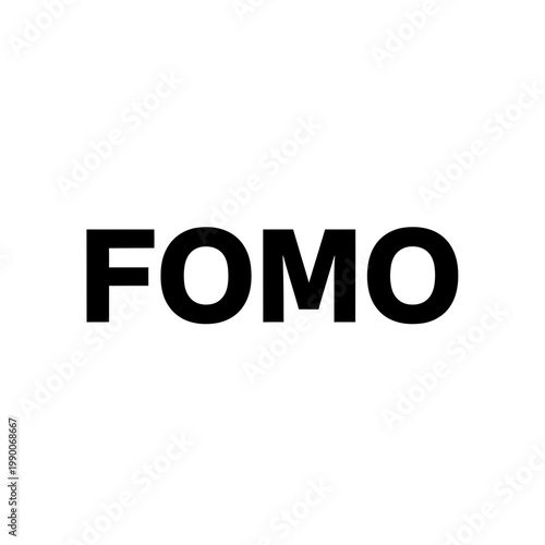 FOMO acronym in bold black typography on white background