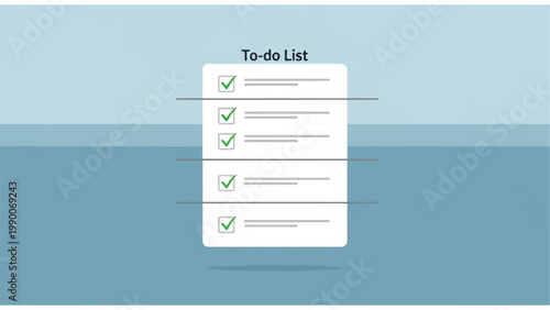 Checklist with checkboxes and lines.