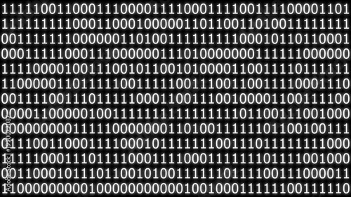 fast changing binary code - glitch effect. 4K video animation. binary code stream