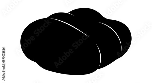 Artisanal bread loaf silhouette vector illustration for bakery logo