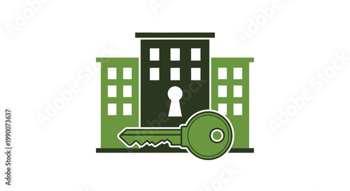 Green Key in Front Doorway.