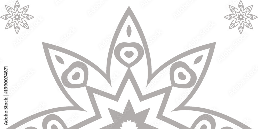 Obraz premium Indian Traditional and Cultural Rangoli, Alpona, Kolam, or Paisley vector line art. Bengal art India. for textile printing, logo, wallpaper