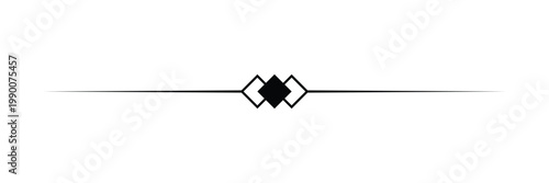 Tableau sur toile Elegant Black and White Geometric Page Divider and Text Separator Graphic Elemen