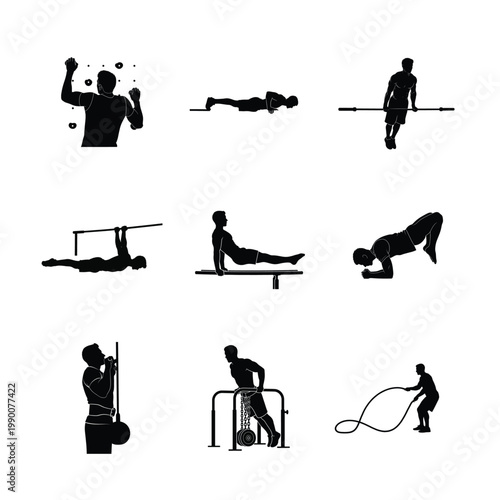 Artistic Gymnastic Floor Routine Silhouettes High Flexibility and Acrobatic Performance Art