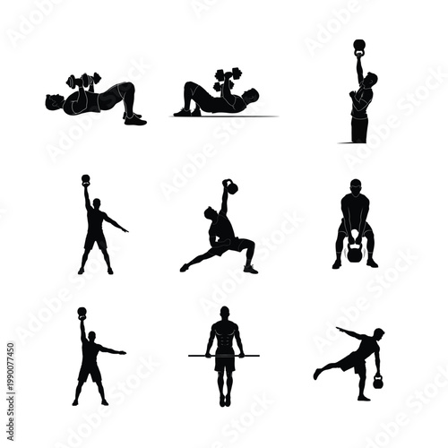 Artistic Gymnastic Floor Routine Silhouettes High Flexibility and Acrobatic Performance Floor Exercises