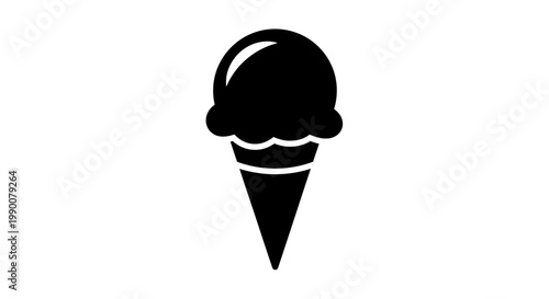 The illustration shows a single scoop of ice cream on a cone.