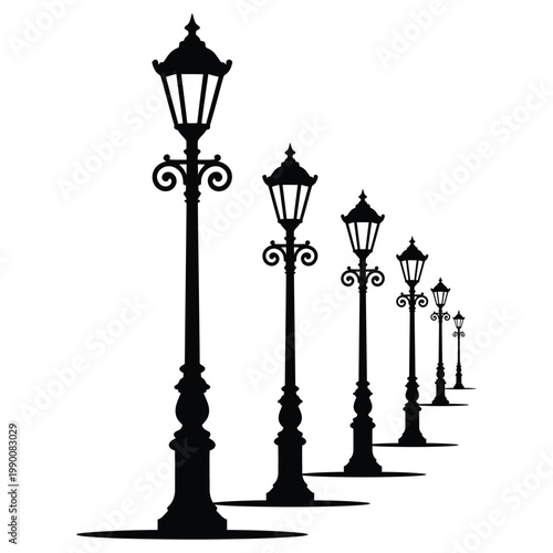 street lamp vector