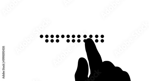 Hand Interacting with Digital Braille Interface