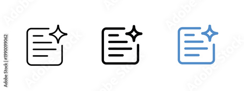 AI prompt text icon modern flat design representing input commands instructions and requests for artificial intelligence neural networks and content generation