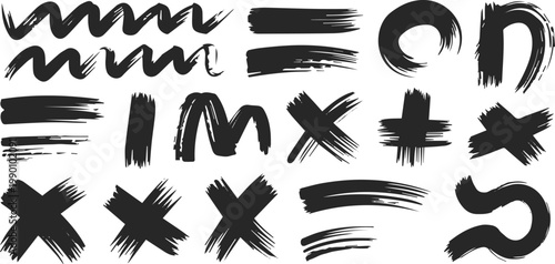 Brushstroke label accents for packaging and print