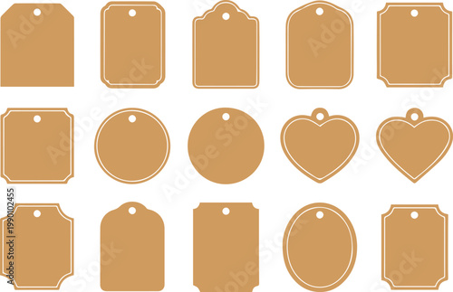 Price tag templates for product labeling and hang tags