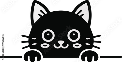 Cat peeking over edge sticker pack